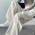 thumbnail image 3 of Owordtank Sweatpants Women Loose Wide Leg High Waisted Work Cargo Sweatpants Workout Camping Trousers with Pockets, 3 of 7