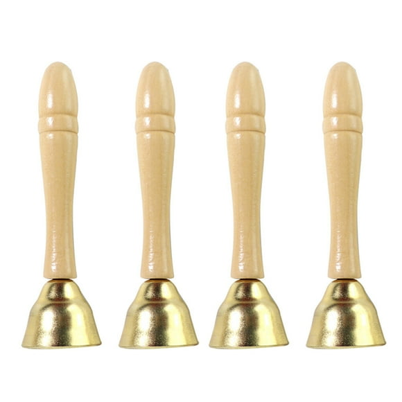 Shisuyan 4Pcs Wooden Bell Musical Toys Kids Musical Learning Bell Toys Educational Toys