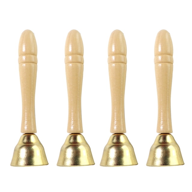 Miangastore 4Pcs Wooden Bell Musical Toys Kids Musical Learning Bell Toys Educational Toys