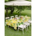 thumbnail image 4 of Outdoor Tablecloth with Umbrella Hole for Patio/Picnic/Party/Camping, Watercolor Lemon Filling Waterproof Table Cloth Rectangle Table Cover Washable, Summer Botanical Leaves Yellow Green (60"x 120"), 4 of 8