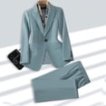 thumbnail image 3 of Traje profesional de manga larga para mujer, traje de pantalón formal, ropa de trabajo para entrevistas y ventas, 3 of 4