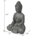 thumbnail image 6 of HomeStock  Zen Zone Gray Mgo Enlightened Buddha Garden Statue, 6 of 10