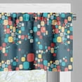 thumbnail image 5 of Ambesonne Vintage Valance & Curtain, Oval Cornered Squares, 55"x45", Multicolor, 5 of 6