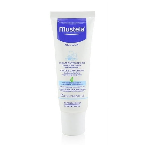 Mustela Cradle Cap Cream, Fragrance Free, 1.35 fl oz (40 ml)