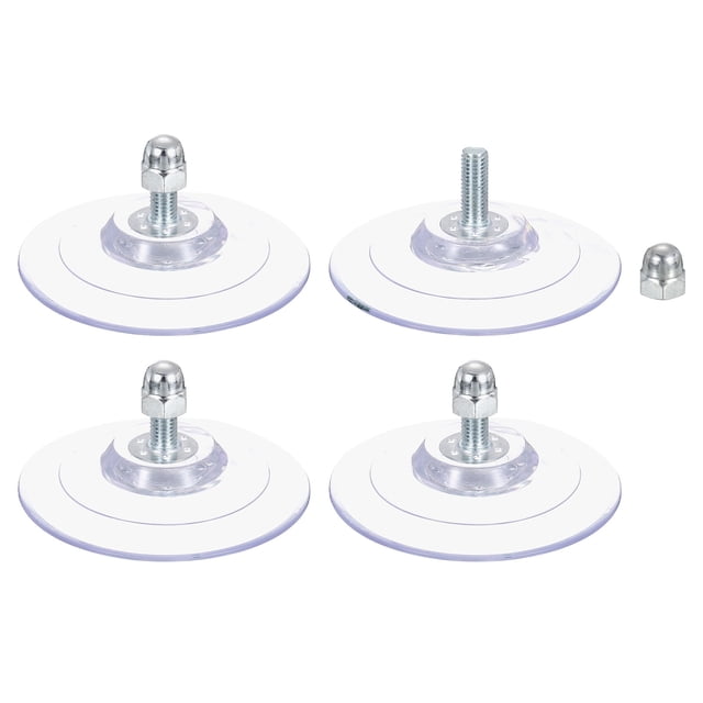 Uxcell 4 Paquetes de Ventosas para Vidrio 85mm/3.3" Diámetro Almohadillas de Succión con Tornillo M8 x 23mm