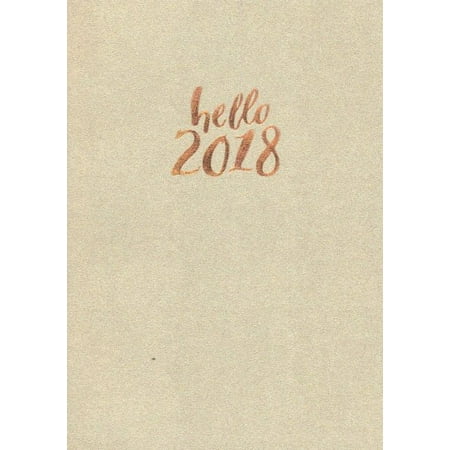 Hello Gold 17 Month Leatheresque Medium 2018 Weekly Agenda - 