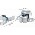 thumbnail image 3 of Cabinet Door Latches With Screws Double Roller Double Latch Stainless Steel Cupboard Locking Latch For Kitchen Cabinet Cupboard And Drawer (12 Pieces), 3 of 5