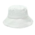 thumbnail image 2 of Sombrero de cubo para mujer jinwen con protección solar gorra de pescador de verano blanco, 2 of 6