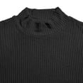 thumbnail image 6 of TOUMENY Men Sweater High Neck Long Sleeve Solid Slim Fit Casual Pullover Winter Knitted Comfortable Workwear Tops Black S, 6 of 7