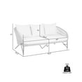 thumbnail image 2 of Benicia Outdoor Patio Sofa in Black Steel with Gray Rope and Taupe Cushions, 2 of 10