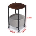 thumbnail image 4 of End Table with Storage Small Round Sofa Side Tables for Living Room, 4 of 7