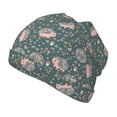 thumbnail image 2 of Rateoe Hedgehogs and Flowers Kids Beanie Warm Knit Beanie Hats Boys Girls Winter Hat Soft Slouchy Hats for Kids, 2 of 7