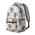 thumbnail image 2 of Highland Cow and Flower Print Backpack for School, Cute School Bag with Adjustable Shoulder Straps and Padded Back, 15.3"x11"x7.1", 2 of 5