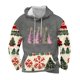 thumbnail image 1 of Sudadera con capucha para hombre, informal, con cordón, estampado navideño, deportiva, blusa de poliéster, 1 of 4