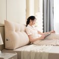 thumbnail image 5 of Grand Coussin de Dossier de Lit avec Support Lombaire, Design de Coussin Doux pour Canapé, Tatami, Dortoir et Chambre, Relaxation Confortable, 1,8 Lb, 5 of 5