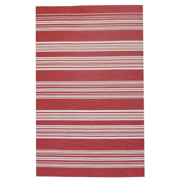 Wahi Rugs Hand Knotted Coastal Flat-Weave Indoor Outdoor Beach 5'0"x8'0" -W816