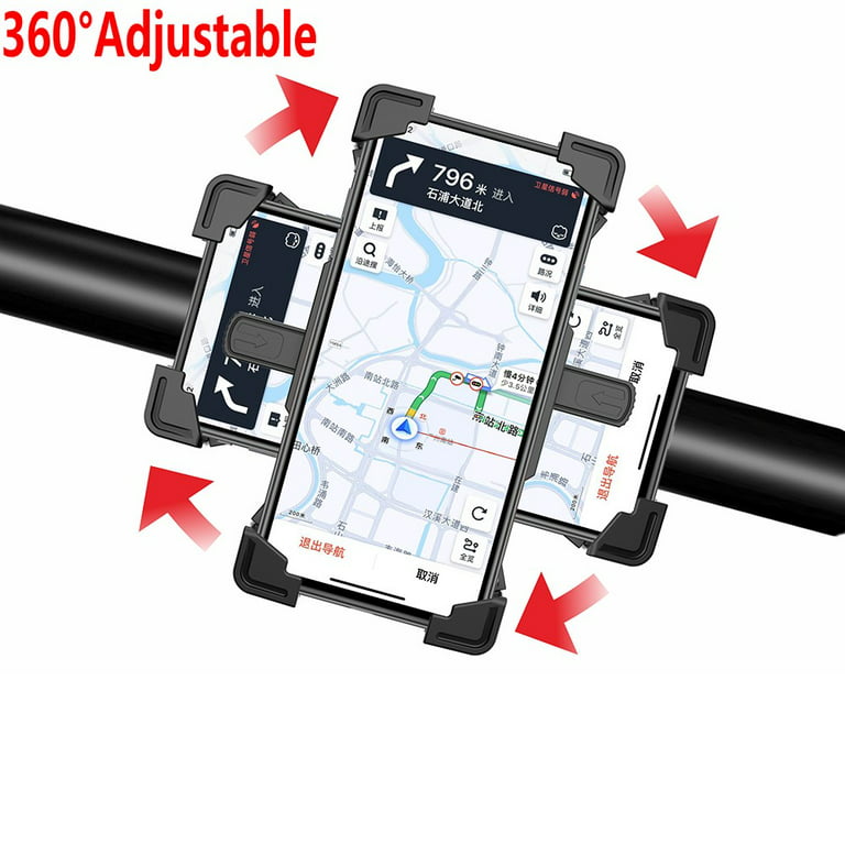 Bike Phone Holder Mount Motorcycle Phone Mount, Universal Bicycle Handlebar  Phone Mount for iPhone,Samsung 4.0- 7.2 Cellphone