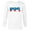 White, variant on Marvel Brick Logo in Captain America Colors - Long Sleeve T-Shirt for Men - Customized-White
