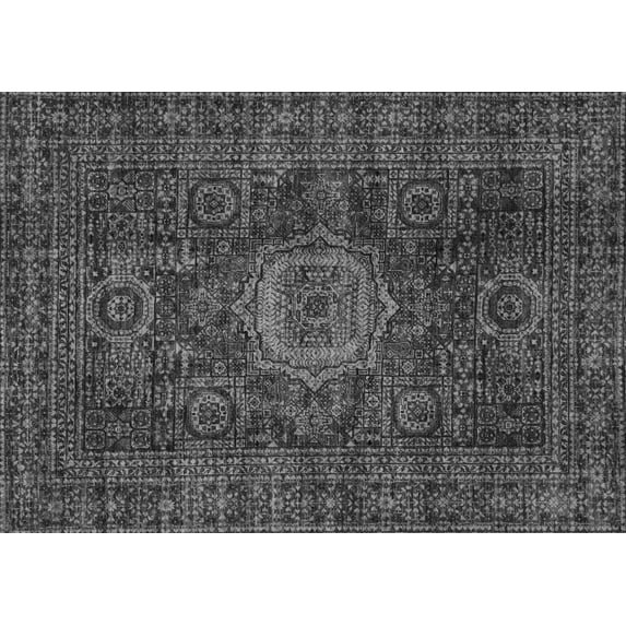 Ahgly Company Indoor Rectangle Abstract Gray Modern Area Rugs, 7' x 10'