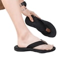 thumbnail image 2 of LTTVQM Men's Flip Flops Comfortable Arch Support Cushion Non-Slip Thong Sandals Indoor Outdoor Beach Travel Vacation Lounge Walking Shoes Black 39-40(US-7.5/8), 2 of 4