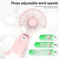 thumbnail image 4 of Ueasy Mini Handheld Fan - 3 Speeds, Rechargeable, Quiet 7-Blade, Portable for Outdoor/Office/Home (with Phone Stand)​, 4 of 8