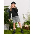 thumbnail image 3 of Oudiya Girls Lantern Sleeve Crew Neck Sweater Cute Pullover Top Jumper Outwear for Kids 5-13 Years, 3 of 7