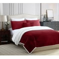 thumbnail image 1 of Super Soft Blanket For Bed or Couch - Reversible Fuzzy Sherpa Bed Blankets / All Season Cozy Blanket Comforter (Queen 90" x 90", Burgundy), 1 of 3