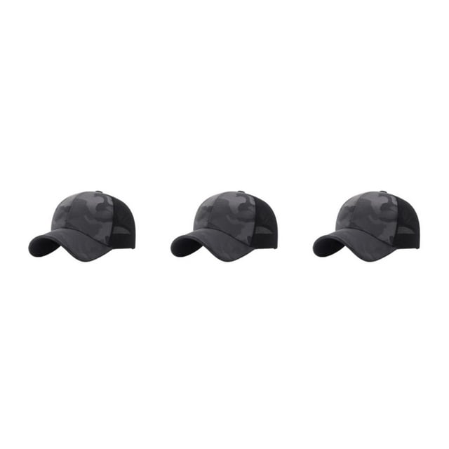 Sombrero de protección solar Qarigey para hombres Gorra de béisbol cómoda y ajustable gris
