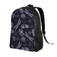 thumbnail image 2 of Xecao Wildflowers And Dragonflies Print School Backpack with Laptop Compartment Small Travel Laptop Backpack for Women Men Waterproof College Backpack Simple School Bag, 2 of 8