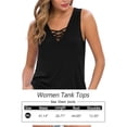 thumbnail image 4 of Blusa básica sin mangas con cuello halter y tirantes cruzados para mujer, 4 of 5