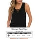 thumbnail image 4 of Blusa básica sin mangas con cuello halter y tirantes cruzados para mujer, 4 of 5