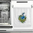 thumbnail image 3 of Dreamtimes Animal Peacock Hand Towels, 2 PCS Bath Towels Absorbent Soft 100% Combed Ring Spun Cotton Bathroom Towel Kitchen Dishwashing Towels Hotel Spa Towels 16 x 30 inches, 3 of 7