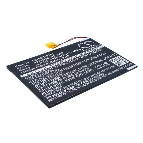 3750mAh 1ICP3/90/128 1S1P Battery for Nuvision 1ICP3/90/128 1S1PTM1088C Nuvision 10.1"