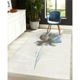 thumbnail image 4 of Watercolor Flower Decorative Rug, Single Poppy Flower on Plain Clear Background Nature Inspired Romantic, Quality Carpet for Bedroom Dorm and Living Room, 6 Sizes, Azure Blue, by Ambesonne, 4 of 4