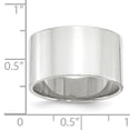 thumbnail image 3 of 14K White Gold 12mm Light Weight Flat Band Ring Size 9.5, 3 of 7