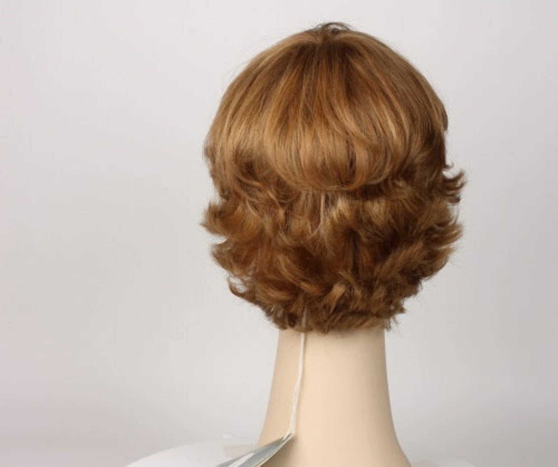 European Human Hair Freeda Wig Medium-Light Blonde Linda With Red Tones Size Medium
