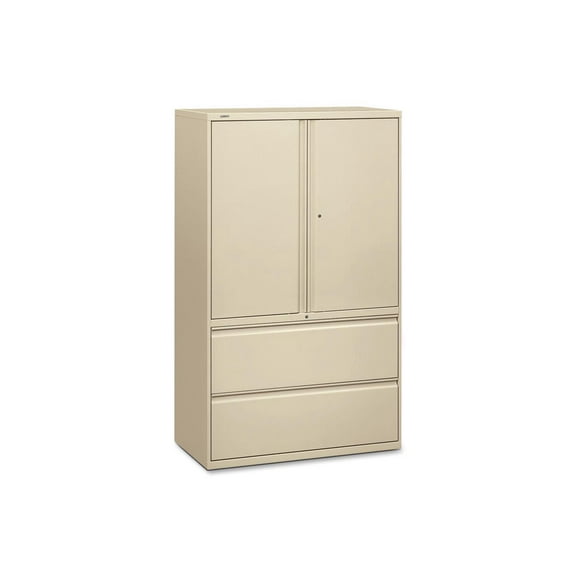 Hon 800 Series Storage Cabinet with Lateral File, 42in Wide, Putty