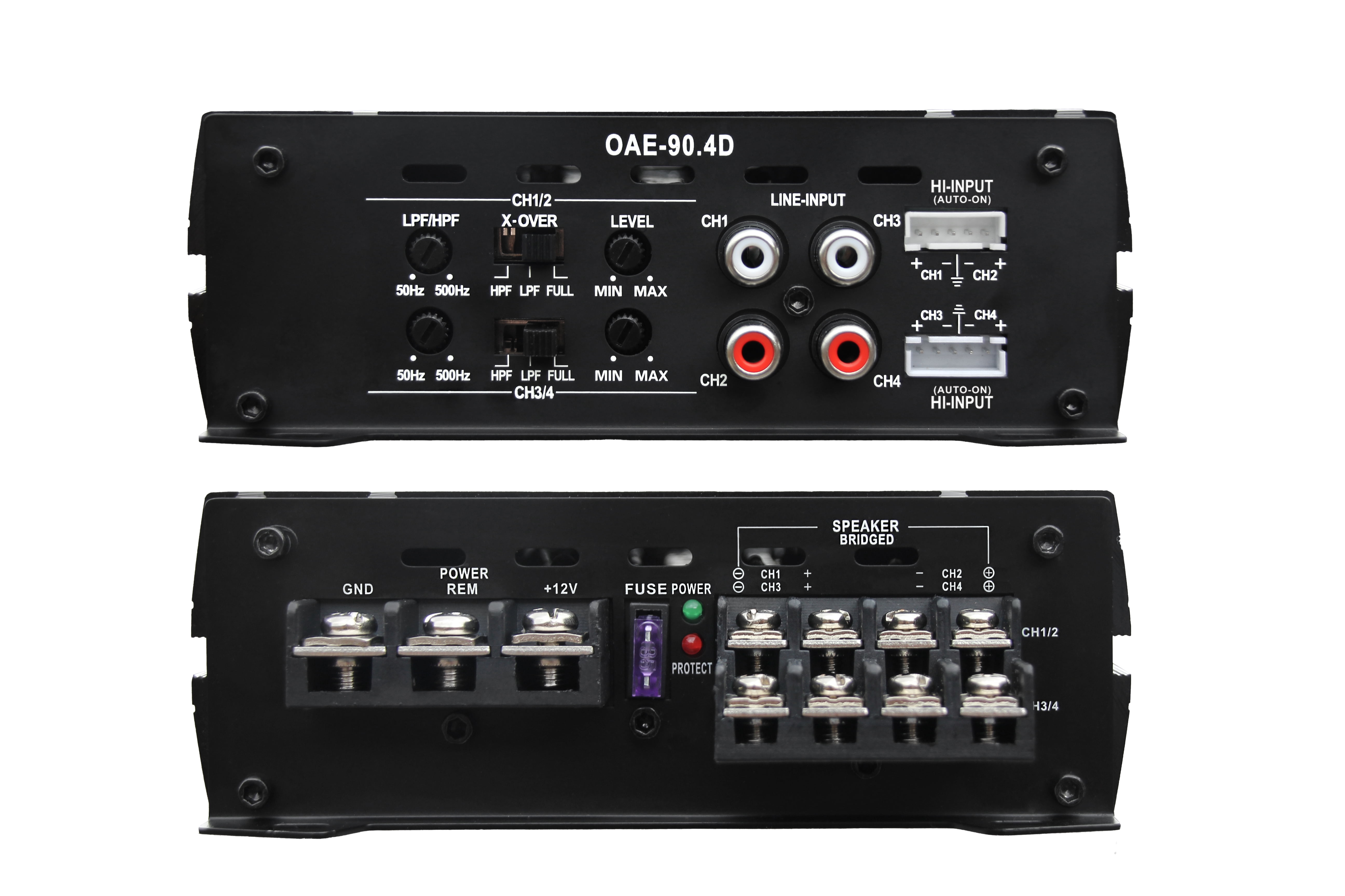 OceanAudio Car 4 -Channel Vehicle Audio Amplifier Max 720W