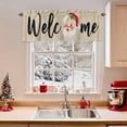 thumbnail image 2 of Santa Claus Valances for Windows, 42 x 18in, Christmas Welcome Linen Rod Pocket Kitchen Valance Curtain Light Filtering Window Treatments for Living Room Bedroom, 1 Panel, 2 of 7