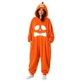 thumbnail image 2 of Red Funny Onsies Halloween Costume Polyester Halloween Cute Pumpkin Onesie Pajamas for Women Men Funny Party Cosplay Costume Family Hooded Plush Cozy Warm Sleepwear S, 2 of 7
