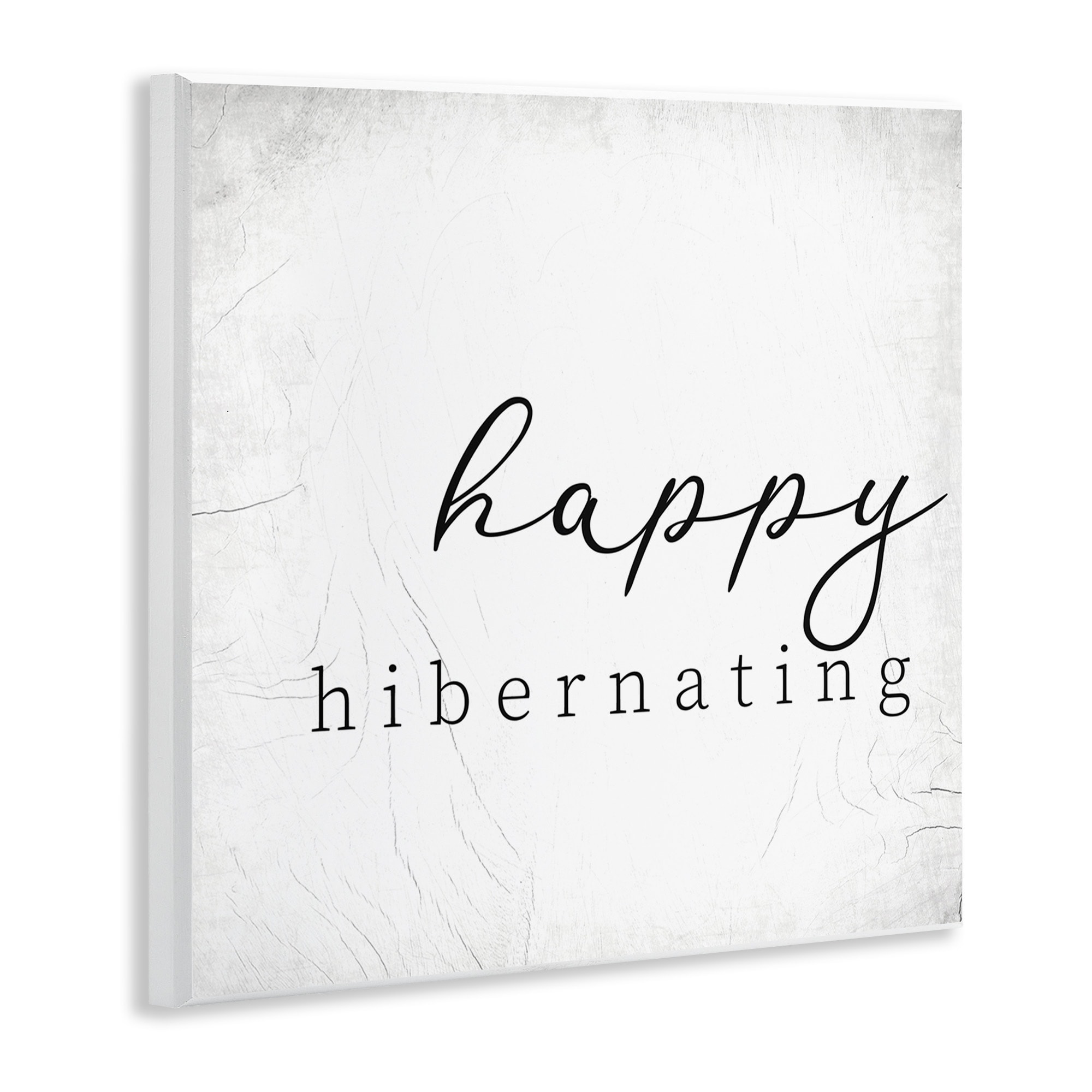 Stupell Industries Wintertime Happy Hibernating Rustic Forest Theme Wall Plaque by Daphne Polselli