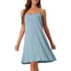 thumbnail image 1 of INSPIRAR CHIC Vestido de Noche Sin Mangas con Tirantes Cruzados Ropa de Dormir Noche L Azul, 1 of 6