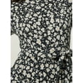 thumbnail image 6 of Flowering Crew Neck Maxi Dress with Belt, 6 of 6