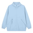 thumbnail image 5 of FDGIU Women's Oversized Hooded Windbreaker Jacket, Full Zip Elastic Cuff Lightweight Casual Coat with Zipper Side Pockets for Hiking Beach Travel Daily Layering, 5 of 8