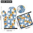 thumbnail image 3 of Pioneer Flower Floral Print Pattern 1-Pack Oven Mitts Set, Heat Resistant Kitchen Gloves, 7.7" X 12", 3 of 6