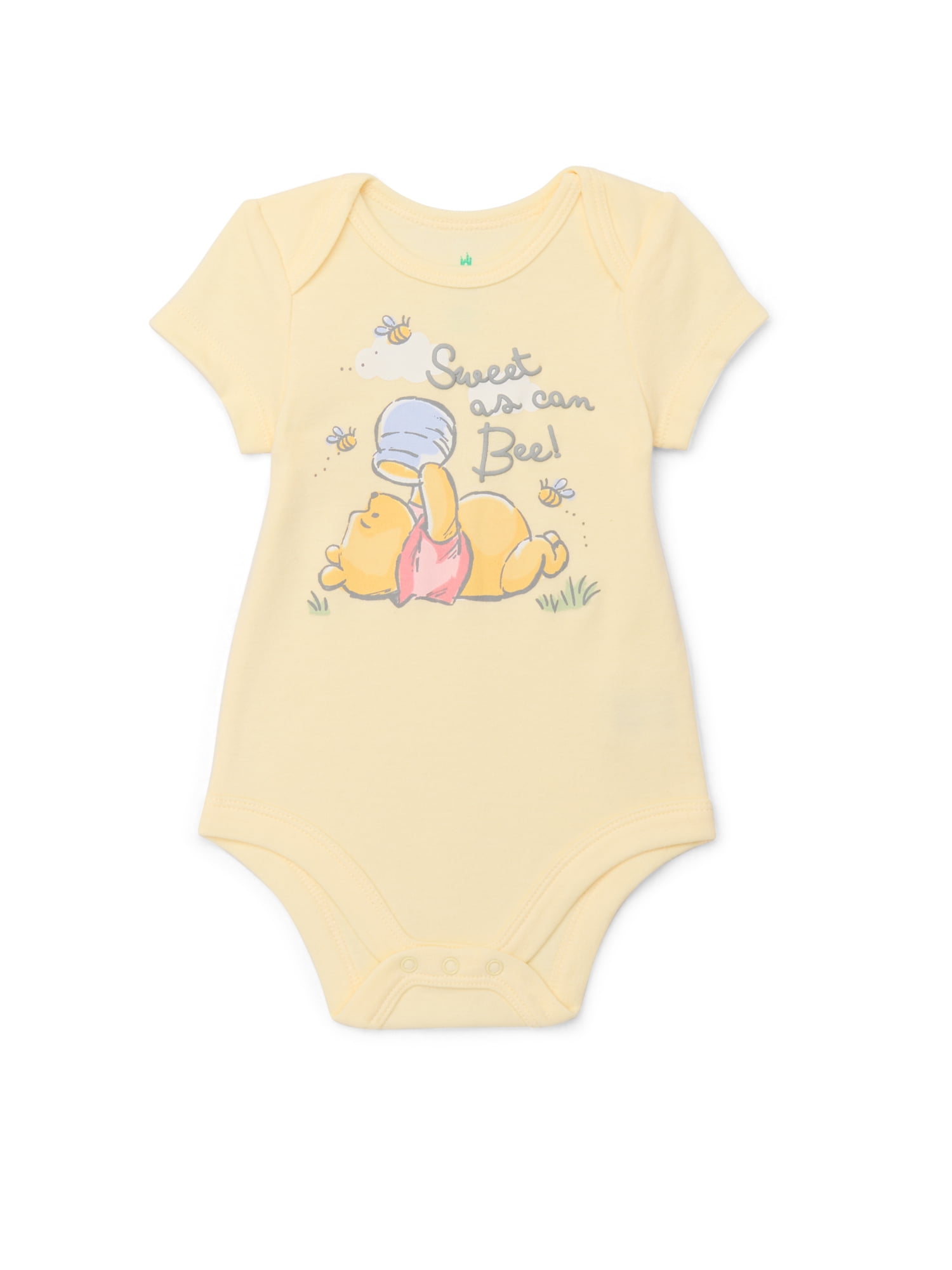 Disney Baby Wishes + Dreams Winnie the Pooh Baby Boys or Girls Bodysuit, 3-Pack, Sizes Newborn-18 Months