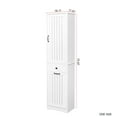 thumbnail image 4 of Tcbosik Tall Bathroom Cabinet with Removable Cloth Bag, Tilt Out Laundry Hamper Cabinet with Drawer and Door, Hidden Laundry Hamper Organizer with Shelves for Small Space, White, 4 of 10