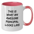 thumbnail image 2 of Funny Principal Gifts, Two Tone Coffee Mug, 'This Is What An Awesome Principal Looks Like' Quote, Gifts from Friends to Principal, Unique Graduation Gifts, 2 of 4