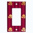 thumbnail image 5 of Metal Light Switch Plate Cover Elegant Yellow Tufted Rose Burgundy Damask DAM081, 5 of 13