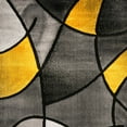 Furniture of America Contemporary 8x10 Charcoal & Yellow Abstract Rug ...